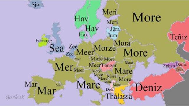 Earth's Water | Water on Earth | European Languages Comparison