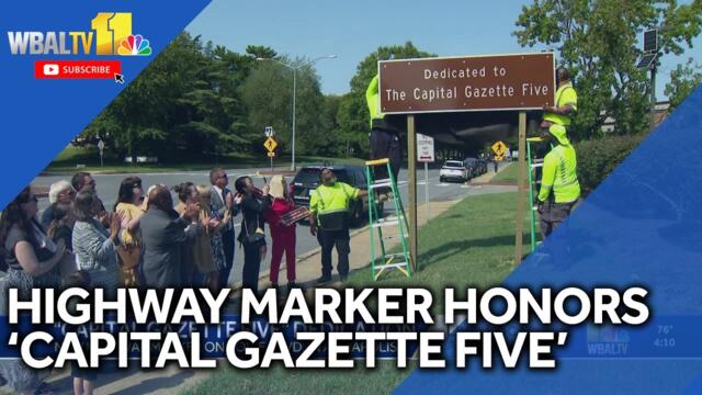 New highway marker honors 'Capital Gazette Five'