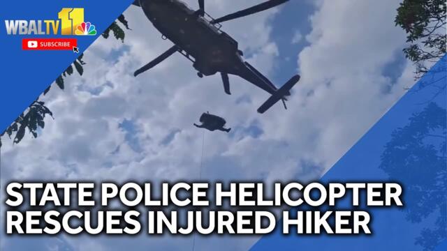 Maryland State Police helicopter rescues injured hiker