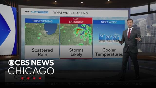 Scattered rain Friday night in Chicago area, storms likely Saturday