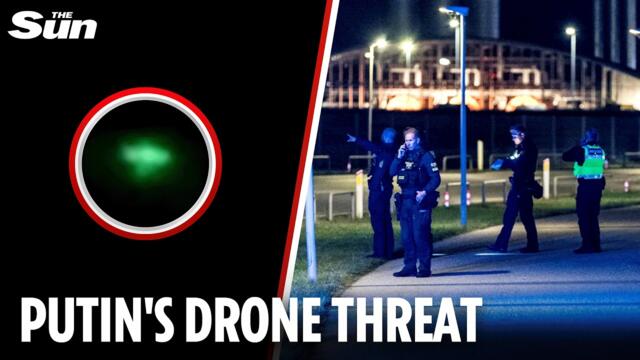 'Large Russian drones' halt Copenhagen flights as Putin risks WW3 with air invasions