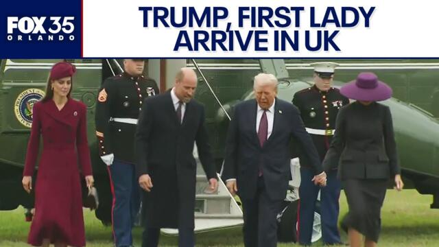President Trump, First Lady arrive in UK for historic second state visit