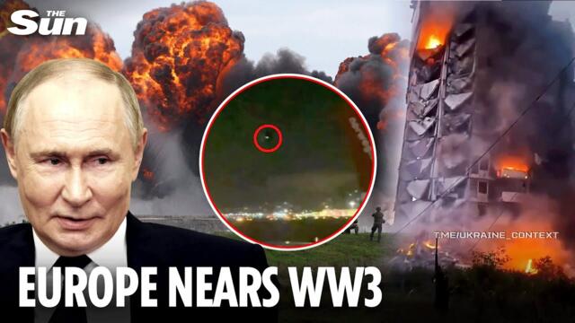 Putin rattled as Ukraine launches massive drone attack on Moscow and Europe preps for WW3