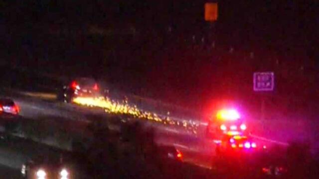 Minivan Bursts Into Flames After Suspect Flees On Foot During Police Chase