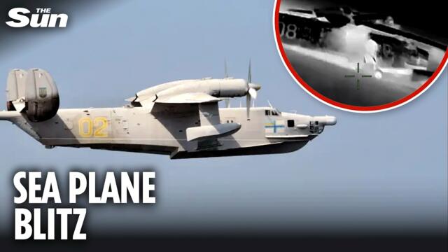 Ukraine BLOWS UP two Russian sub-hunting sea planes for first time in Crimea