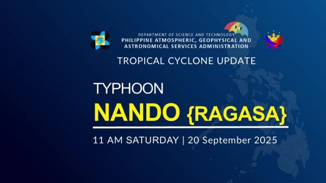 Press Briefing: Typhoon "NANDO" {RAGASA} at 11:00 AM | September 20, 2025 - Saturday