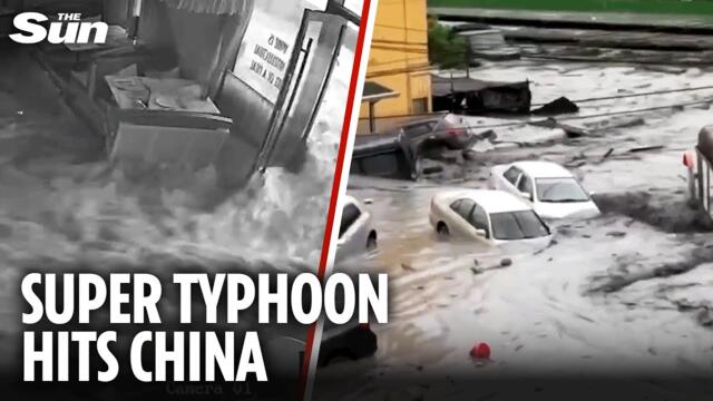 Deadly super typhoon SLAMS into Taiwan as monster waves obliterate Hong Kong restaurant