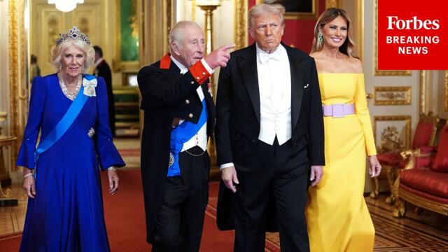 BREAKING NEWS: President Trump & Melania Trump Attend State U.K. Dinner Held By King Charles