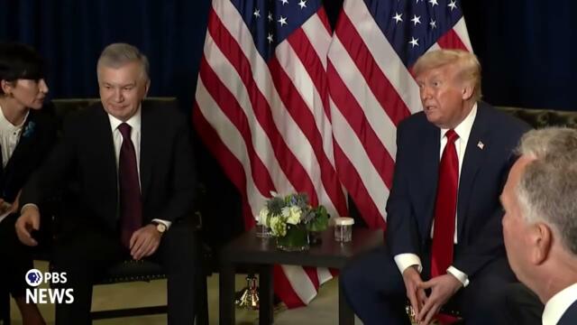 WATCH: Trump meets with Uzbekistan President Mirziyoyev at 2025 United Nations General Assembly