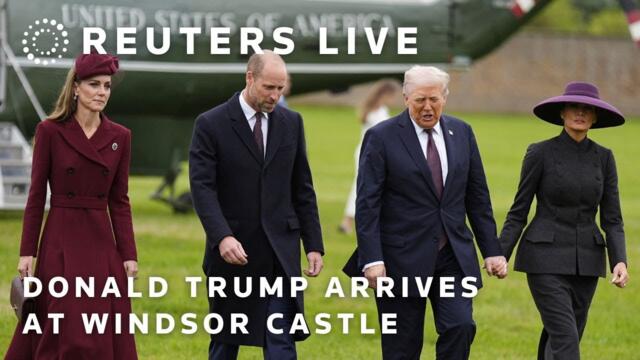 LIVE: US President Donald Trump arrives at Windsor Castle