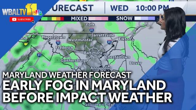 Morning fog followed by more rain through midweek