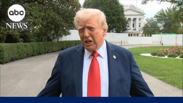 President Trump heading to the funeral of Charlie Kirk