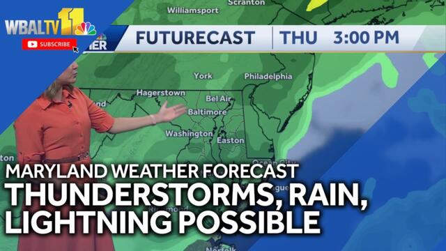 Maryland weather forecast: Rain, thunderstorms, lightning possible on Sept. 25