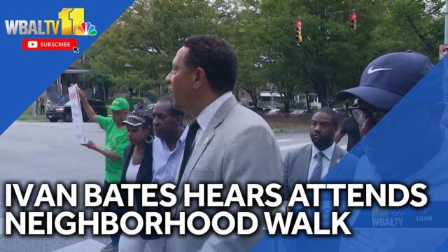 Ivan Bates hears concerns from residents during neighborhood walk