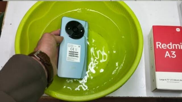 Redmi A3 unboxing and water test||redmi a3 watertest