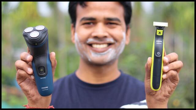 Philips Aquatouch Shaver vs Oneblade | Best trimmer for clean shave in india