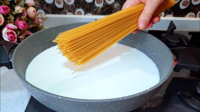 😱 KAYNAYAN SÜTE Makarna ekleyin❗️Bana TEŞEKKÜR EDECEKSİNİZ❗️İnanılmaz KOLAY ve LEZZETLİ #new