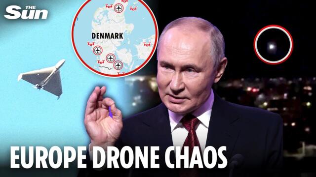 Mystery drones MENACE four Denmark airports as Putin hunts for Europe's weak spots