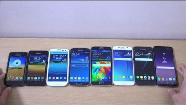 Samsung Galaxy S8 vs S7 vs S6 vs S5 vs S4 vs S3 vs S2 vs S1 - Speed Test!