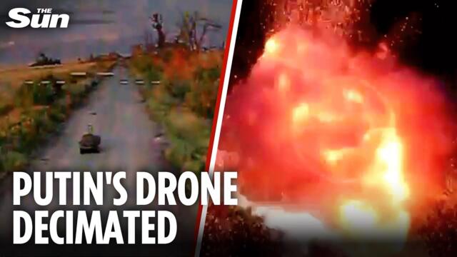 Ukraine BLOWS UP Russian ground drone unit in massive explosion