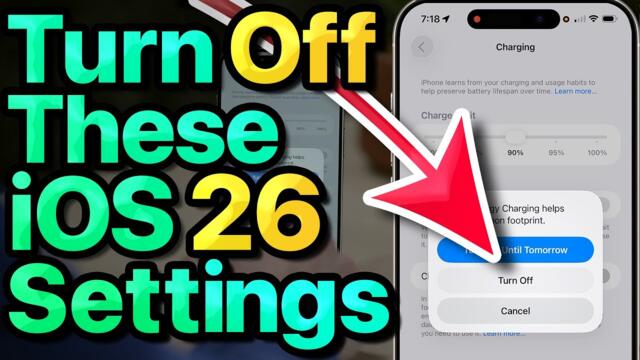 iOS 26 Settings You NEED To Turn Off NOW! [IMPORTANT]