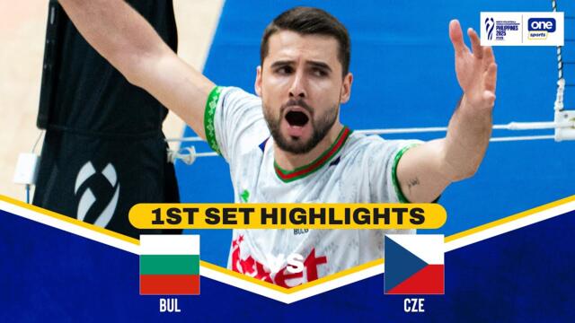 CZECHIA vs. BULGARIA | SET 1 HIGHLIGHTS | 2025 FIVB MEN'S VOLLEYBALL CHAMPIONSHIP SF | SEPT. 27