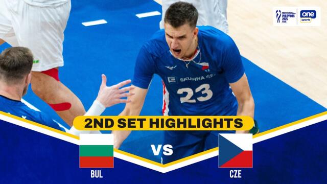CZECHIA vs. BULGARIA | SET 2 HIGHLIGHTS | 2025 FIVB MEN'S VOLLEYBALL CHAMPIONSHIP SF | SEPT. 27