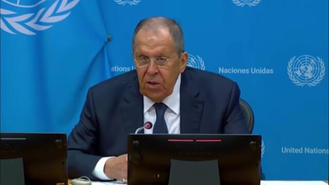 Пресс-конференция С.Лаврова по итогам недели высокого уровня 80-й сессии Генеральной Ассамблеи ООН