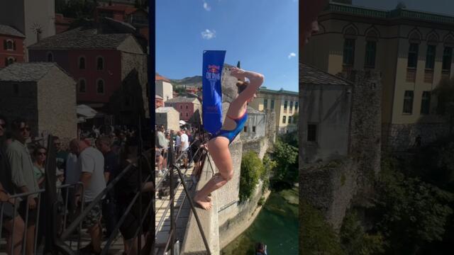 Diving off the famous Stari Most Bridge in Mostar 🇧🇦 #bravegang #shorts