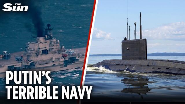 Putin's 'ancient' navy exposed after Russian attack sub risks EXPLODING in the Med