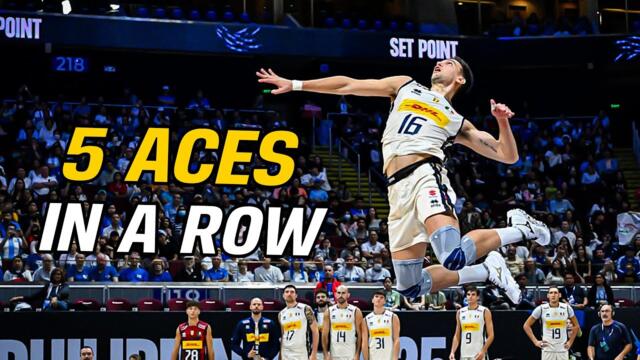 Yuri Romanò Destroys Bulgaria with 5 Aces in a Row