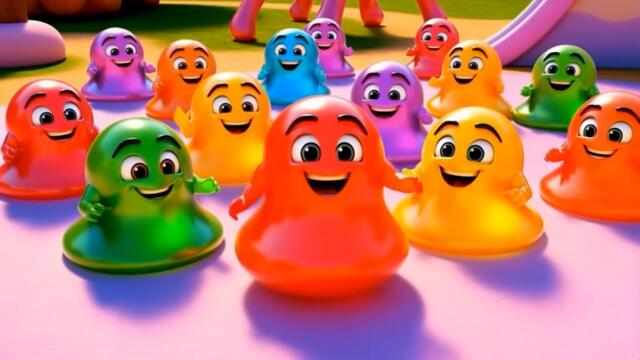 Jumping Jelly Beans 🌈🫘 | Count & Jump to 10! | Kids Rhyme