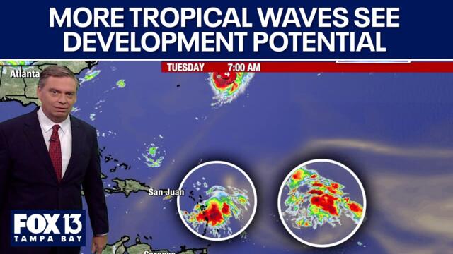 More tropical waves see development potential
