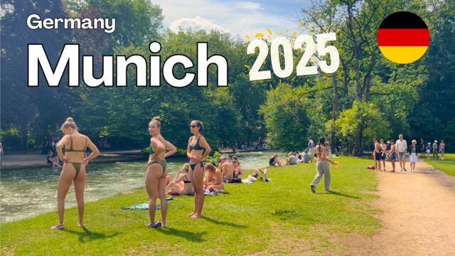 MUNICH 2025 English Garden BEACH like 🏖️ Walking Tour | GERMANY | 4K HDR