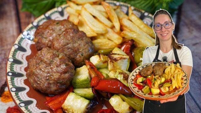 Вечеря с Еър Фрайър само за 30 минути | Кюфтета зеленчуци и хрупкави картофи | Cosori TurboPower Pro