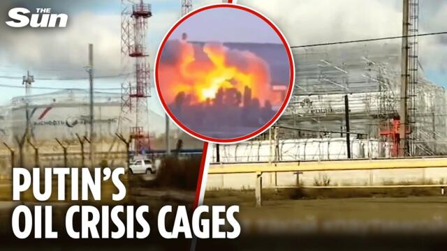 Panicked Putin scrambles as drone nets shield Russian oil plants