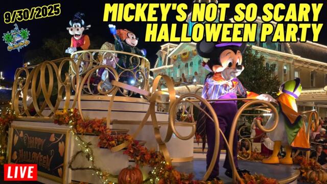 🔴 Live: Mickey's Not So Scary Halloween Party at Magic Kingdom at Walt Disney World 9/30/2025 2025-10-01 04:06