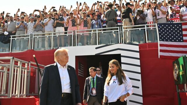 President Trump attends Ryder Cup golf tournament on Long Island
