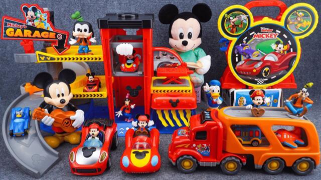 Satisfying with Unboxing Disney Mickey Mouse Vehicle Race Garage Playset | Review Toys ASMR