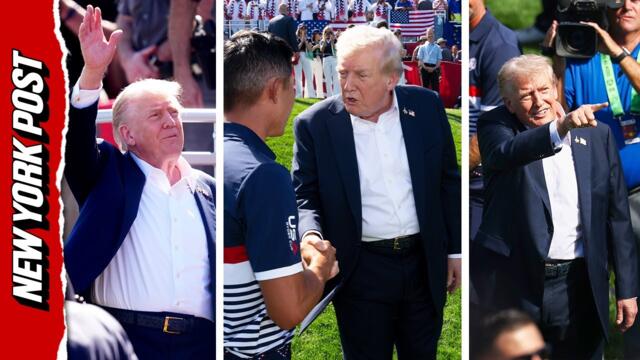 President Trump’s BEST Moments From Friday’s Ryder Cup on Long Island