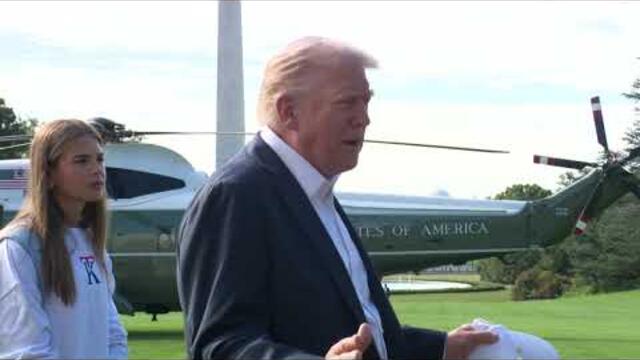 President Trump Gaggles with Press Before Departing the White House, Sep. 26, 2025