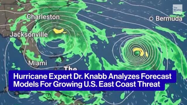 Hurricane Expert Dr. Knabb Analyzes Forecast Models For Growing U.S. East Coast Threat