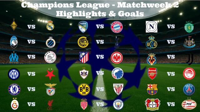 Champions League - Highlights and Goals - Matchweek 2