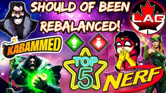 Top 5 Champions That SHOULD Have Been REBALANCED!! cough* SERPENT cough* Spider-Woman Nerfed - MCOC