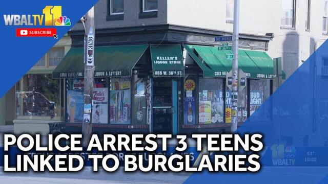 Police arrest 3 teens in connection with commercial burglaries