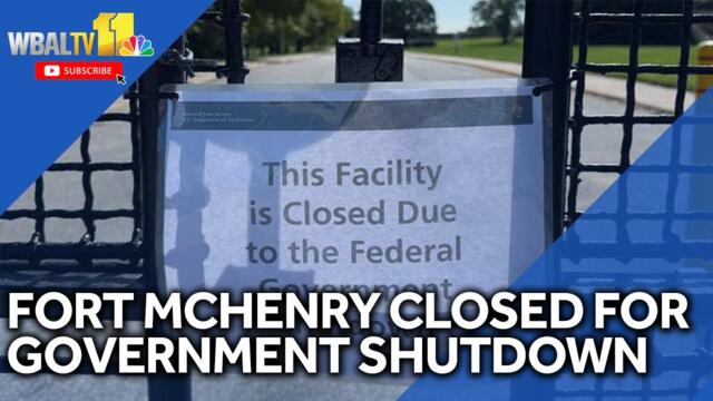 Fort McHenry closed during government shutdown, sign says
