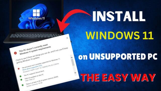 Install Windows 11 on Unsupported PCs with ONE Command (The Easy Way)