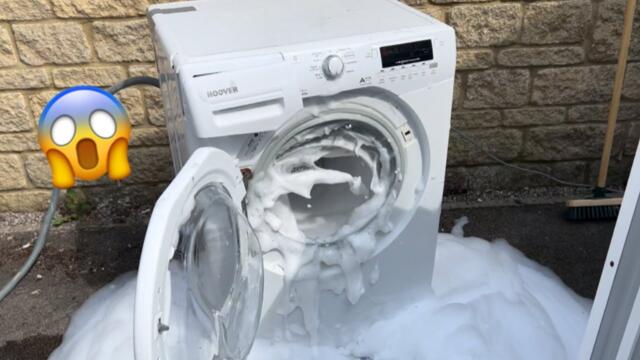 EXPERIMENT | Washing machine bubble OVERLOAD! (CRAZY FOAM PARTY)