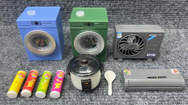 6-minute unpacking, mini furniture, air conditioner, washing machine, rice cooker  ASMR | Toy Review