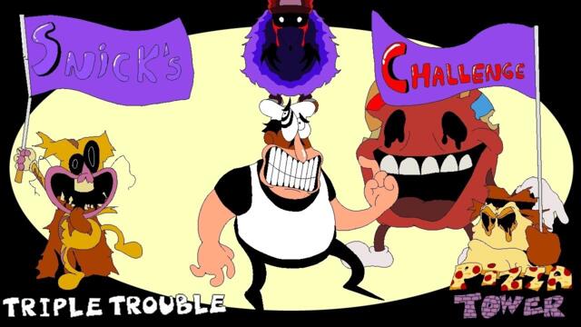 [FNF] SNICKS CHALLENGE [REMIX - TRIPLE TROUBLE PIZZA TOWER MIX REMIX]